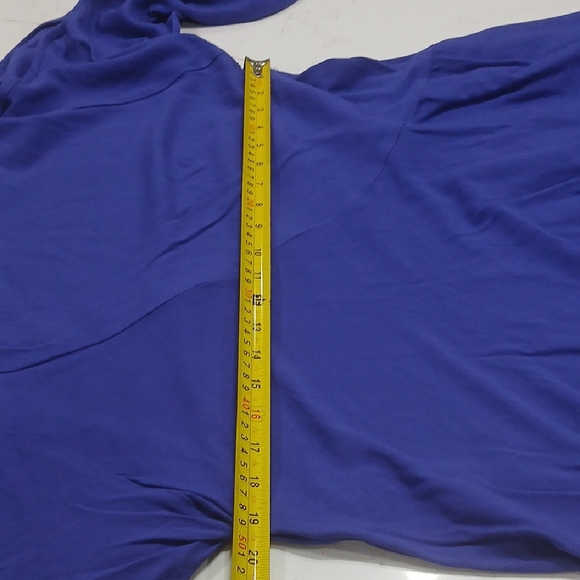 Free People Vibrant Purple Asimetric Long Sleeve Dress Sz L GENTLE USED - Picture 5 of 8